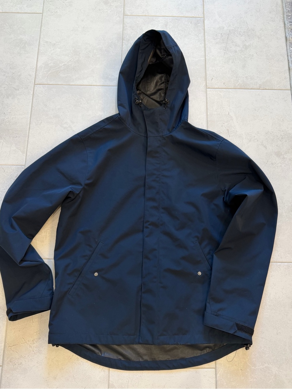 Men's Hooded Rain Shell Jacket - Navy